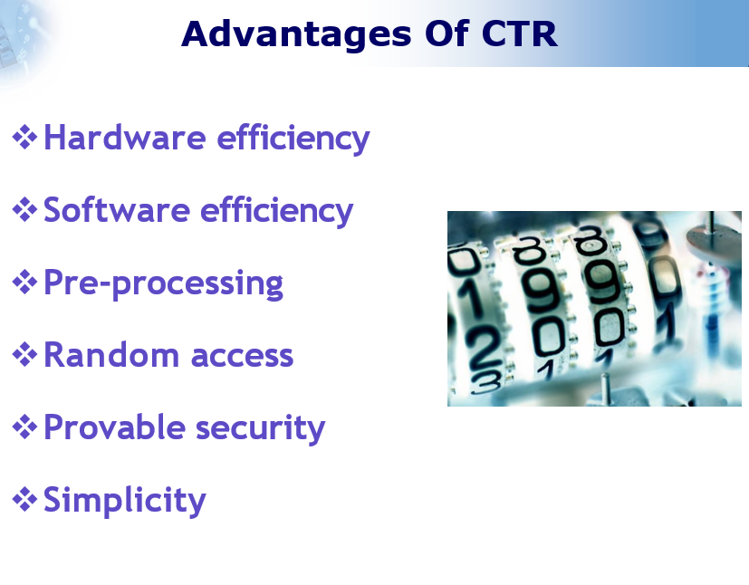 Original slide 17 - Advantages of CTR