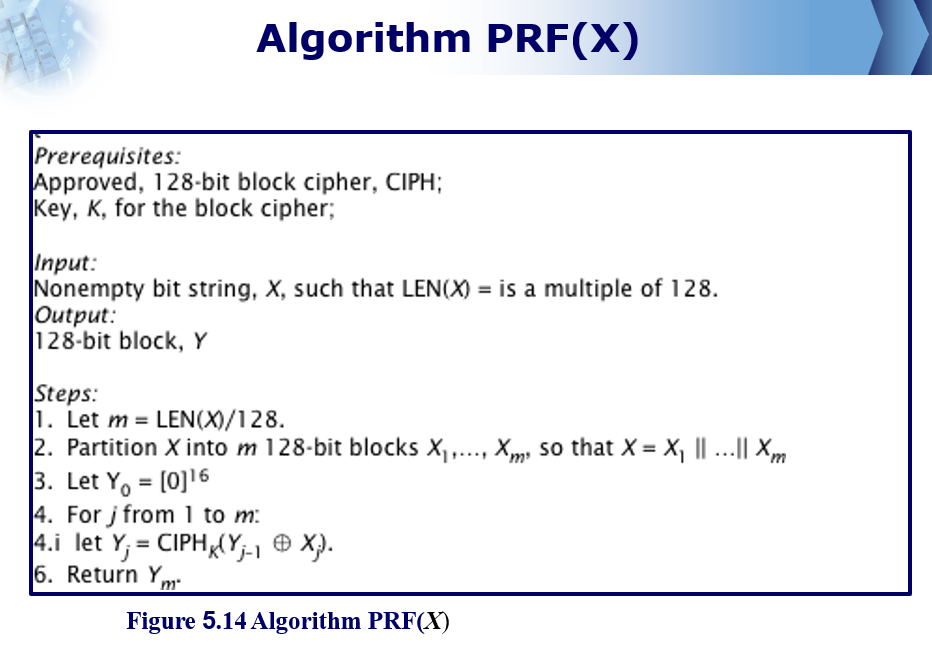 Original slide 33 - Algorithm PRF(X)